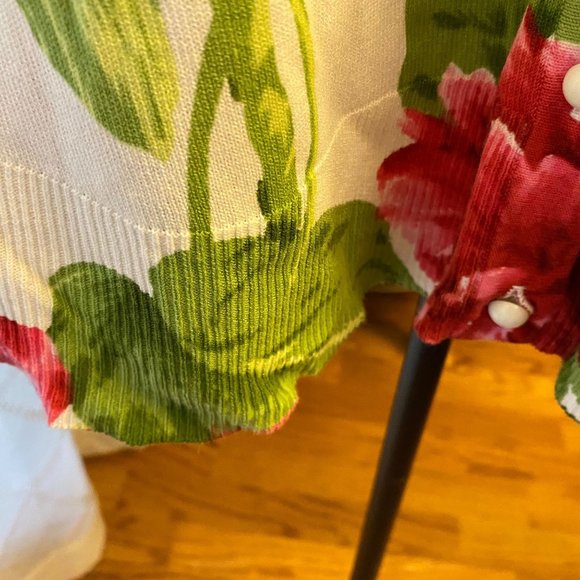 Nygard Collection Cardigan open Knit Sleeve Sequins Embroidery - Picture 2 of 11